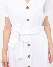 Load image into Gallery viewer, Nadira Linen Dress White
