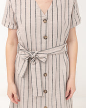 Load image into Gallery viewer, Nadira Linen Dress Stripes
