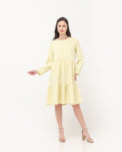Load image into Gallery viewer, Prisilla Cotton Dress Yellow
