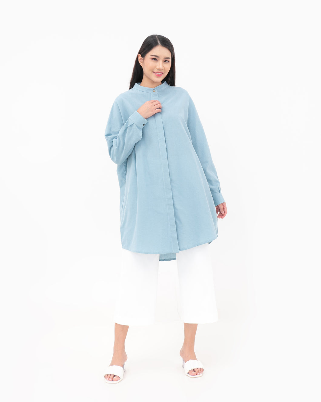 Nancy Linen Tunic Cerulean