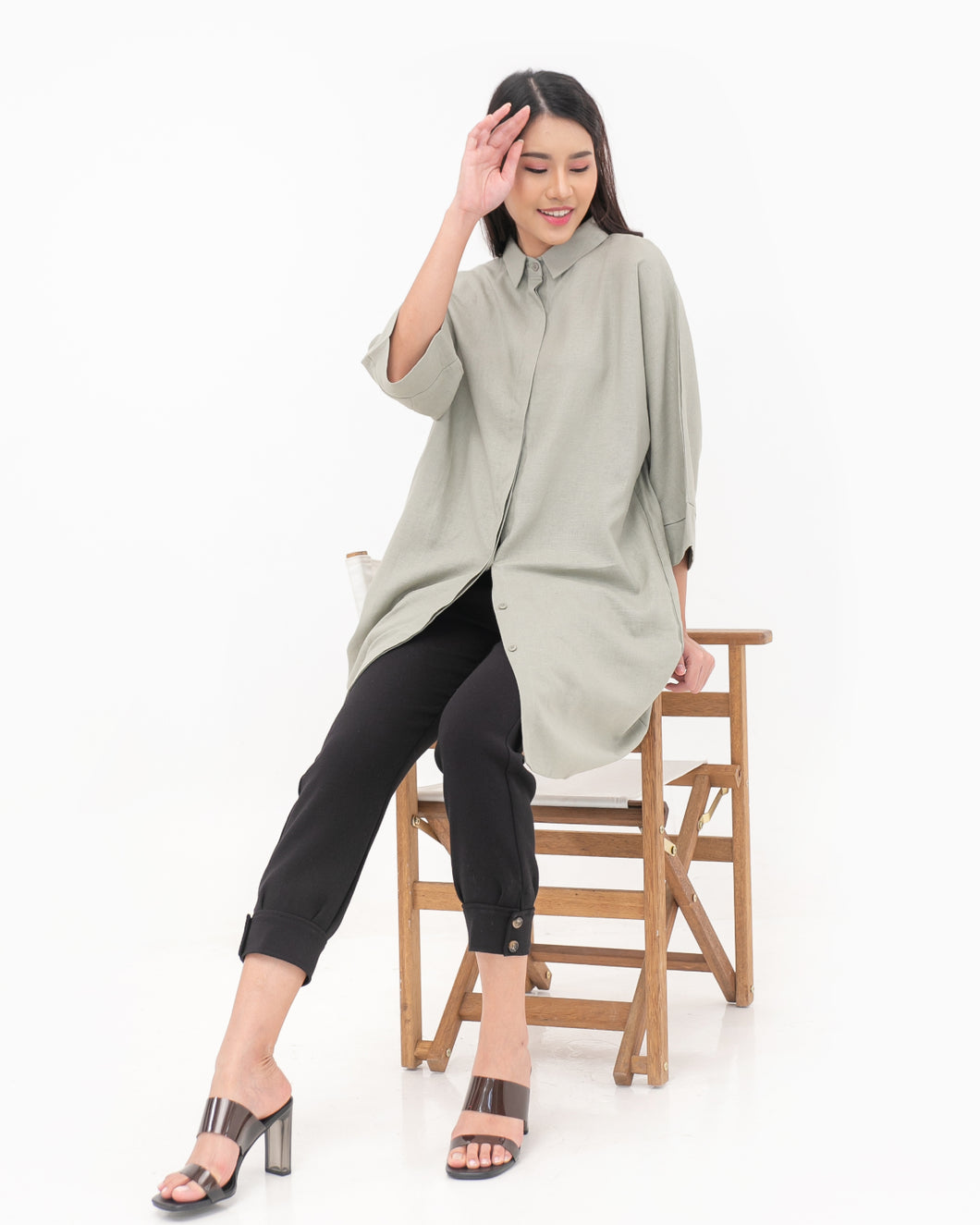 Runa Linen Dress / Tunic Sage