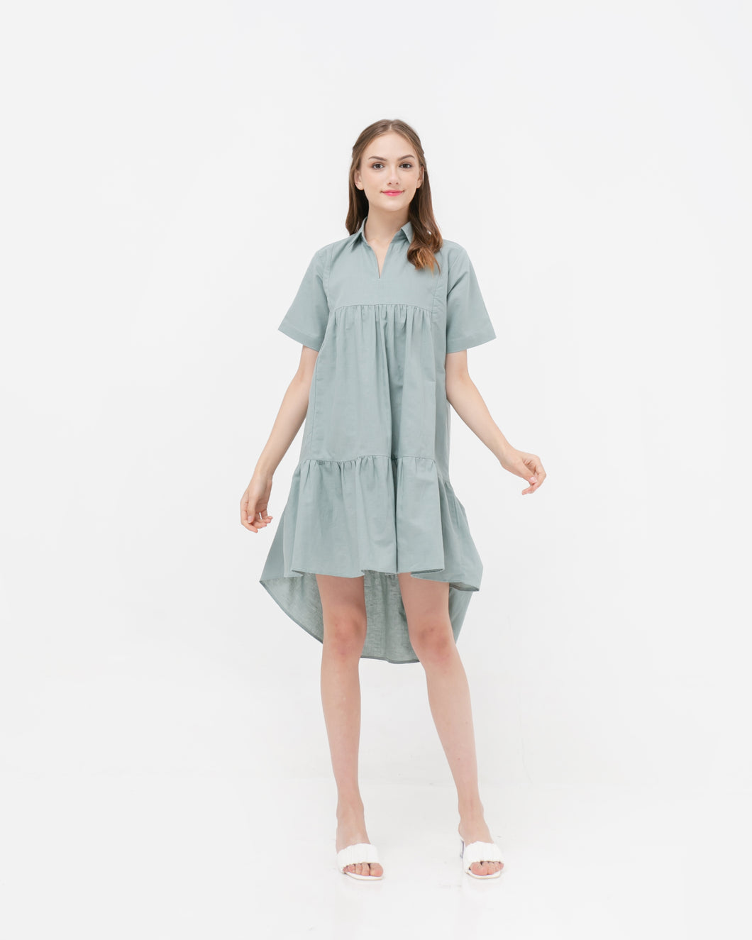 Lolita Linen Dress Sage