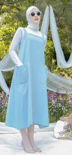 Load image into Gallery viewer, Tabina Linen Dress Cerulean Blue
